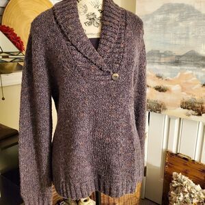 Charter Club Fafa Aubergine P/L Acrylic Blend Sweater.
